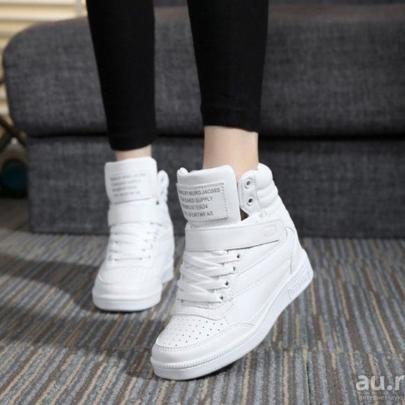 MURO.BY.MURO Shoes - MURO.BY.MURO l NEW Hidden Wedge White Hightops